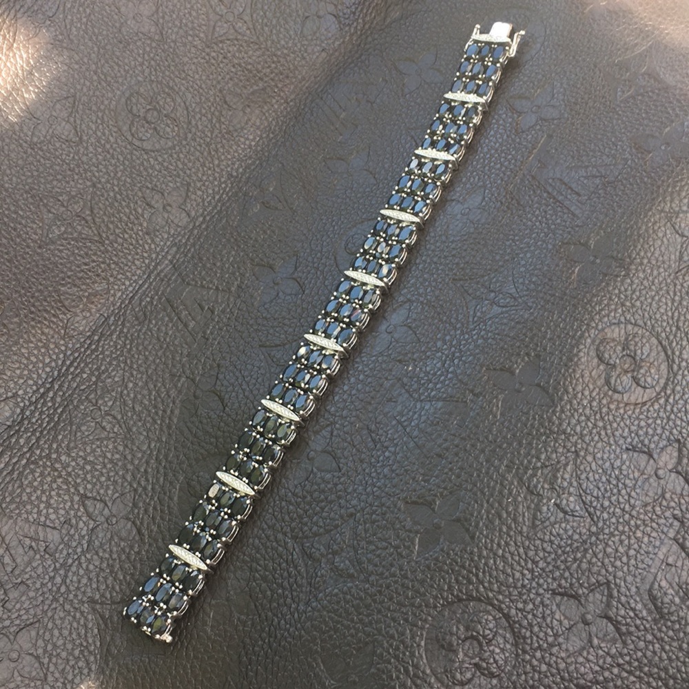 Gorgeous Sterling Silver With Sapphire 3 Raw Gems - Picture 2 of 8